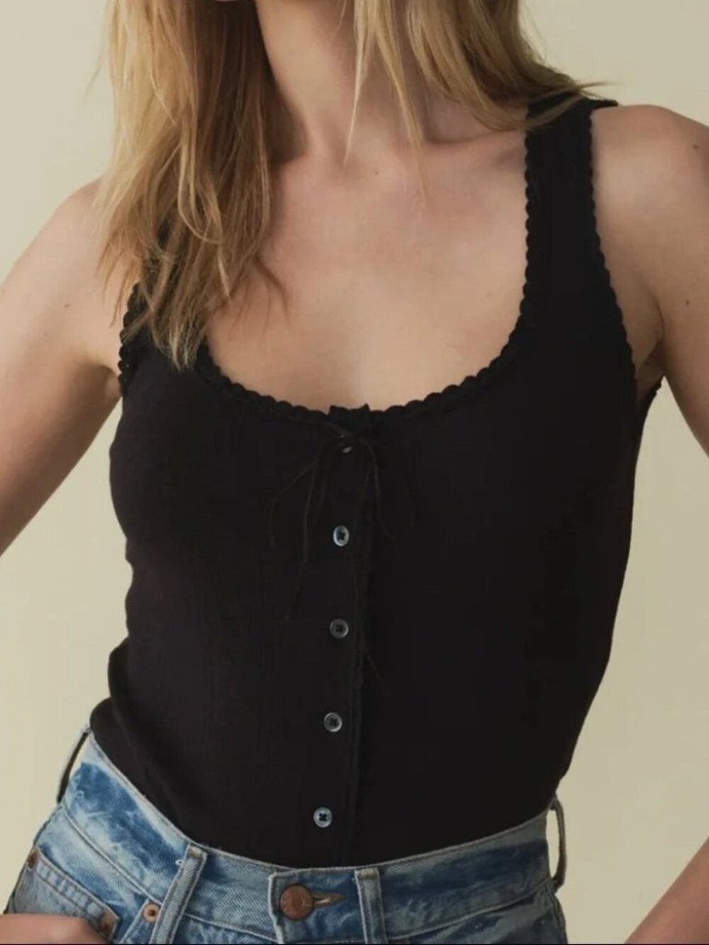 Doen Lois Tank Top Black size XS